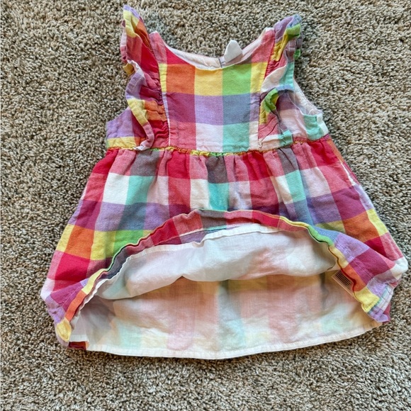 Gap baby girl dress plaid dress bright colors summer dress size 6-12 months - Picture 4 of 6